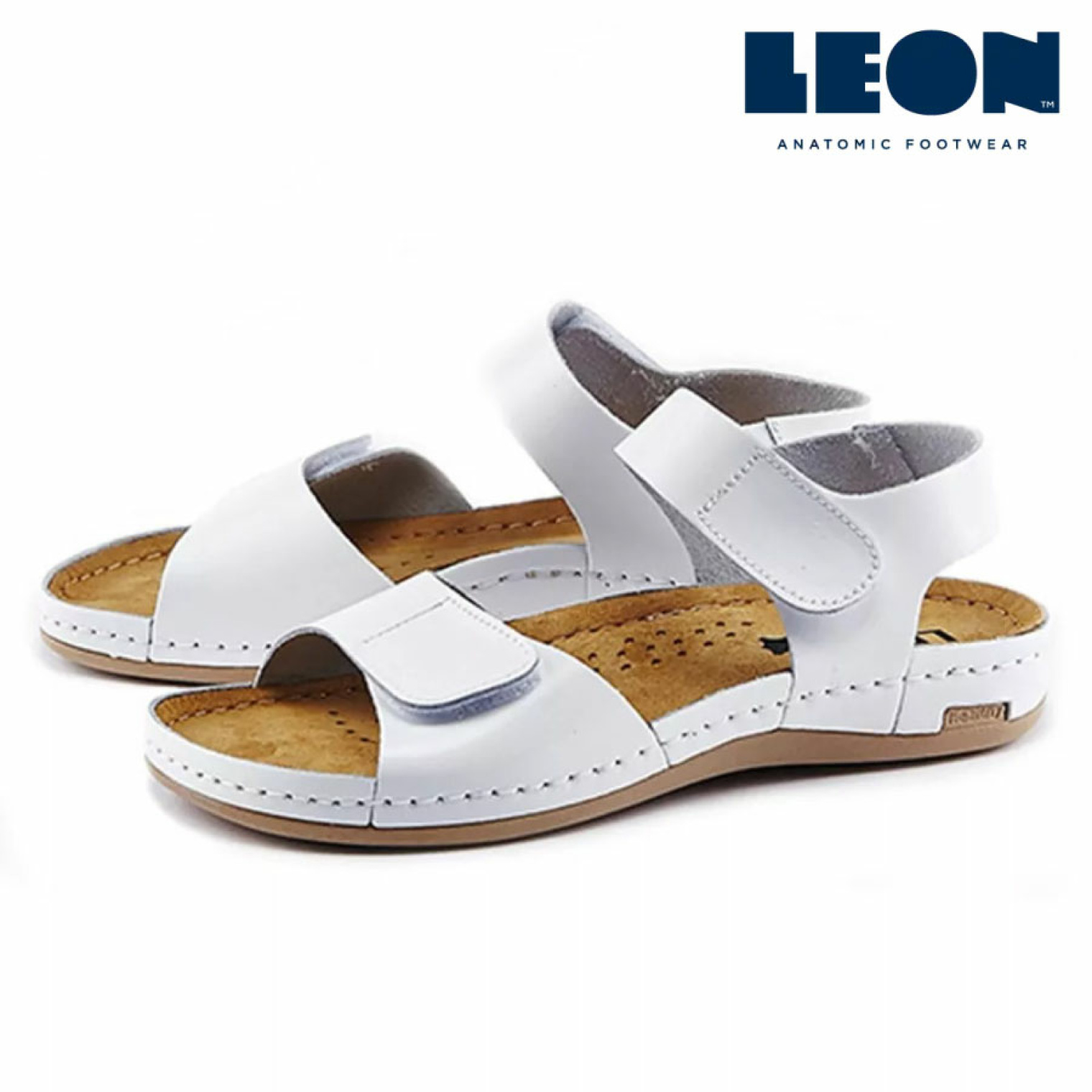 Анатомічні жіночі босоніжки Leon 963 білі