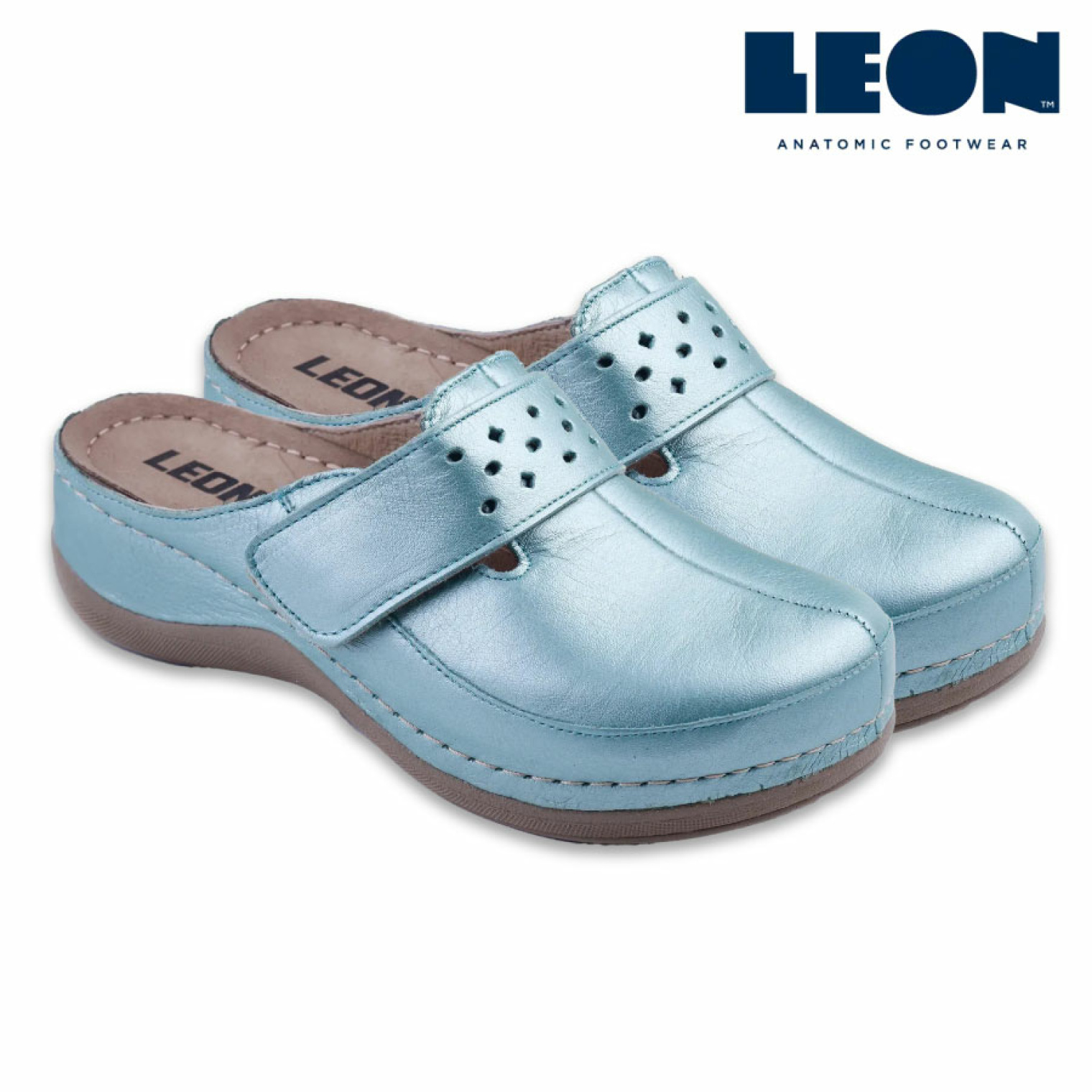 Анатомічні тапочки-сабо Leon 902 (бірюзові)