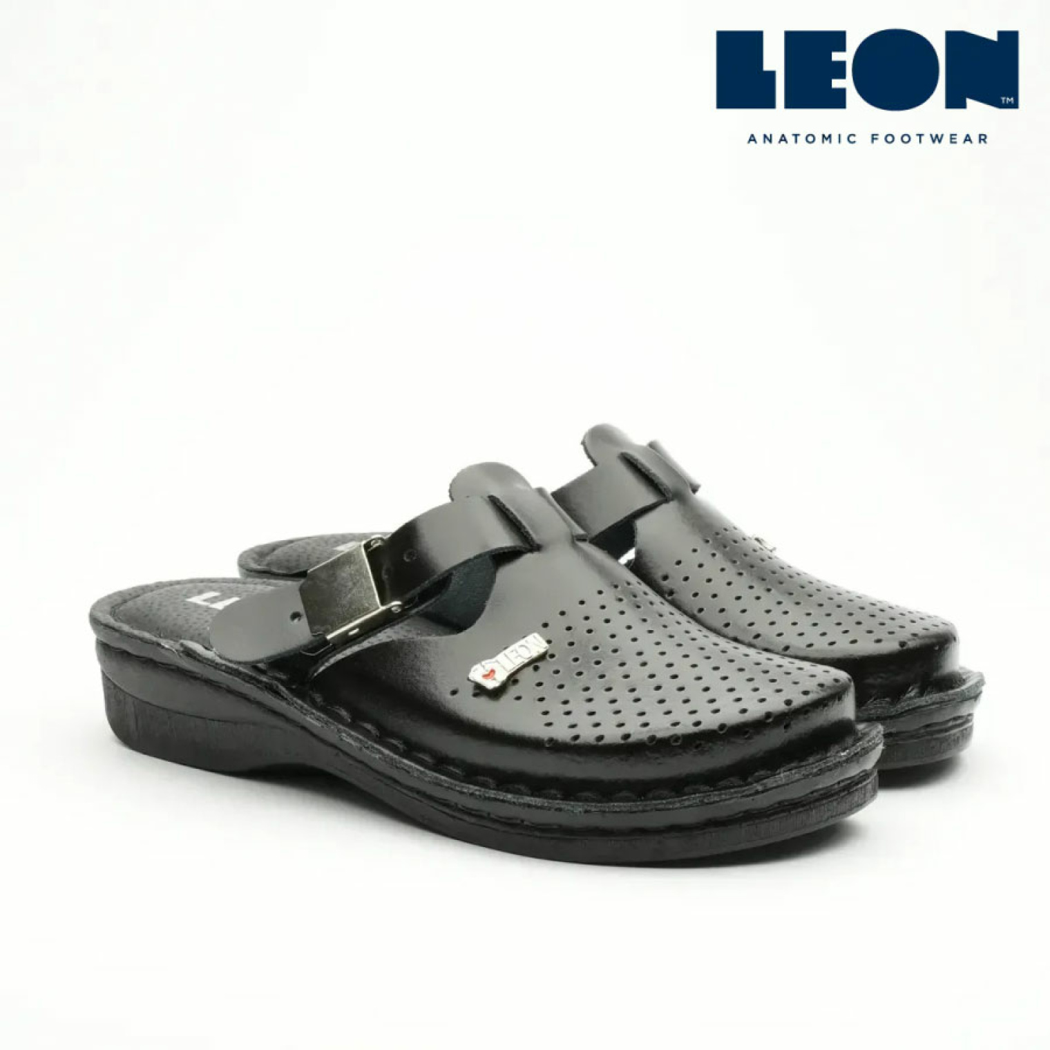 Анатомічні тапочки-сабо Leon V260 (чорні)