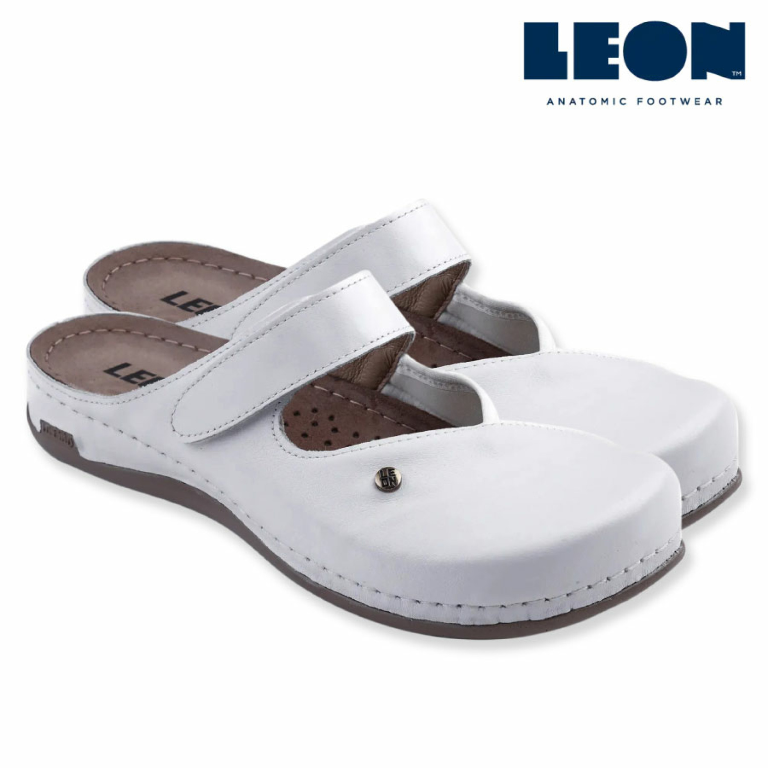 Анатомічні тапочки-сабо Leon 953 (білі)