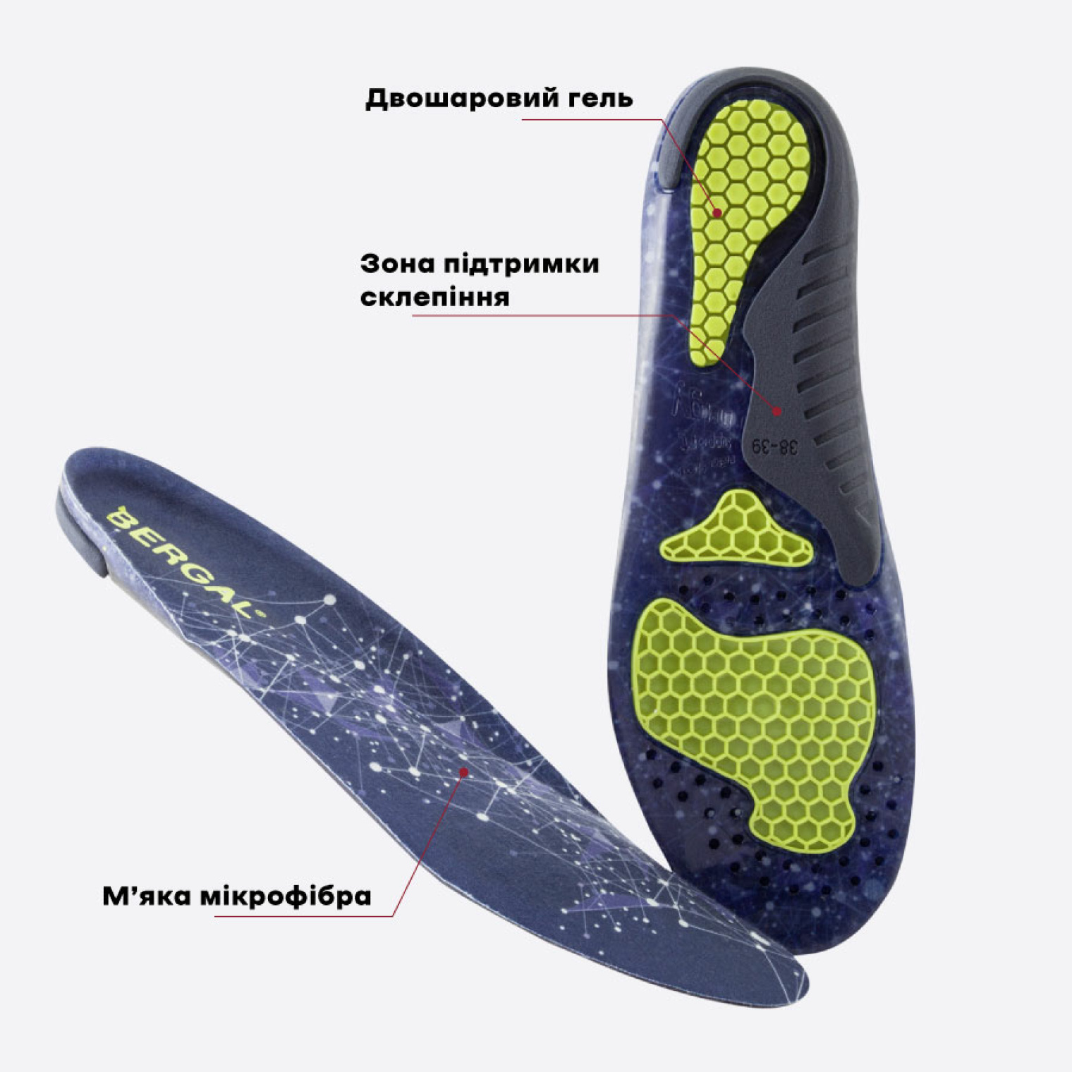 <span data-mce-style="color: rgb(0, 0, 0);" style="color: rgb(0, 0, 0);">Особливості устілок BERGAL Gel Motion</span>