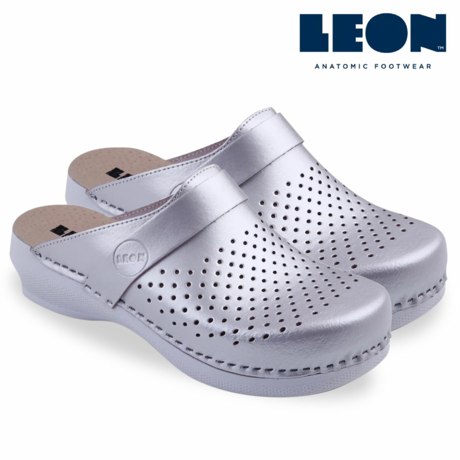 Сабо жіночі Leon PU102 (перламутрові)