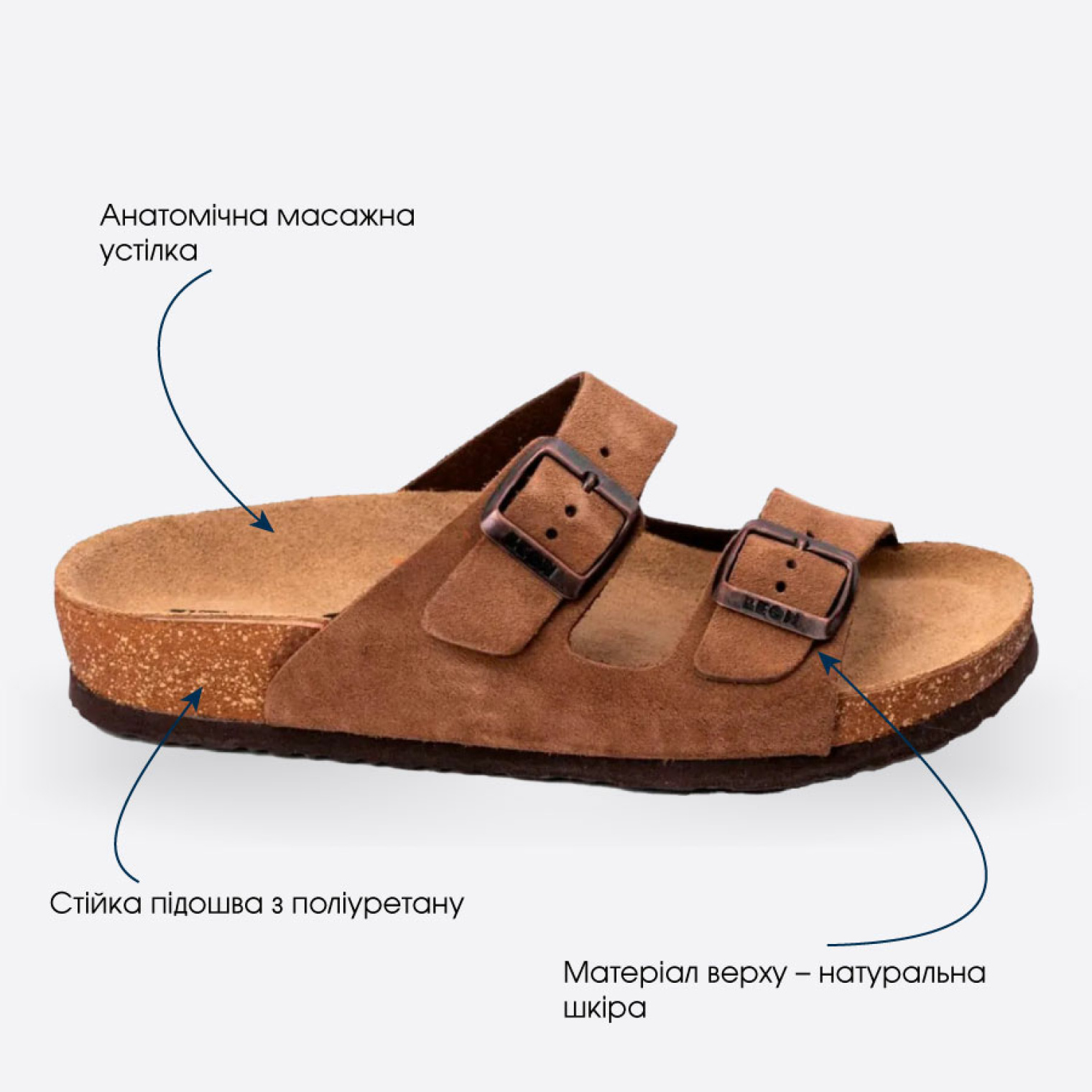 Особливості шльопаців Leon 4010