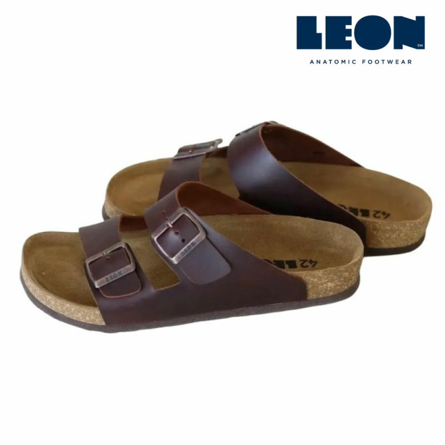 Шльопанці анатомічні чоловічі Leon 4723 (коричневі)