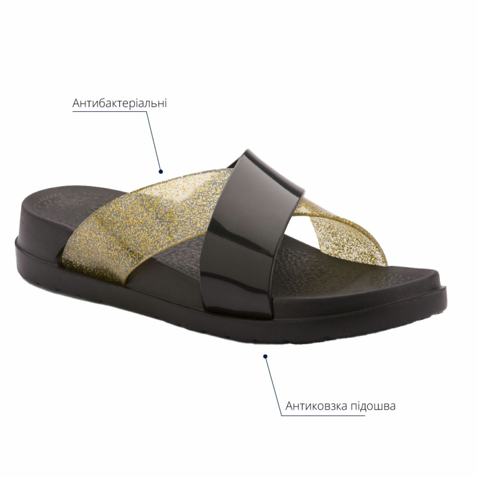 Шльопанці силіконові на платформі жіночі COQUI NELA 1342