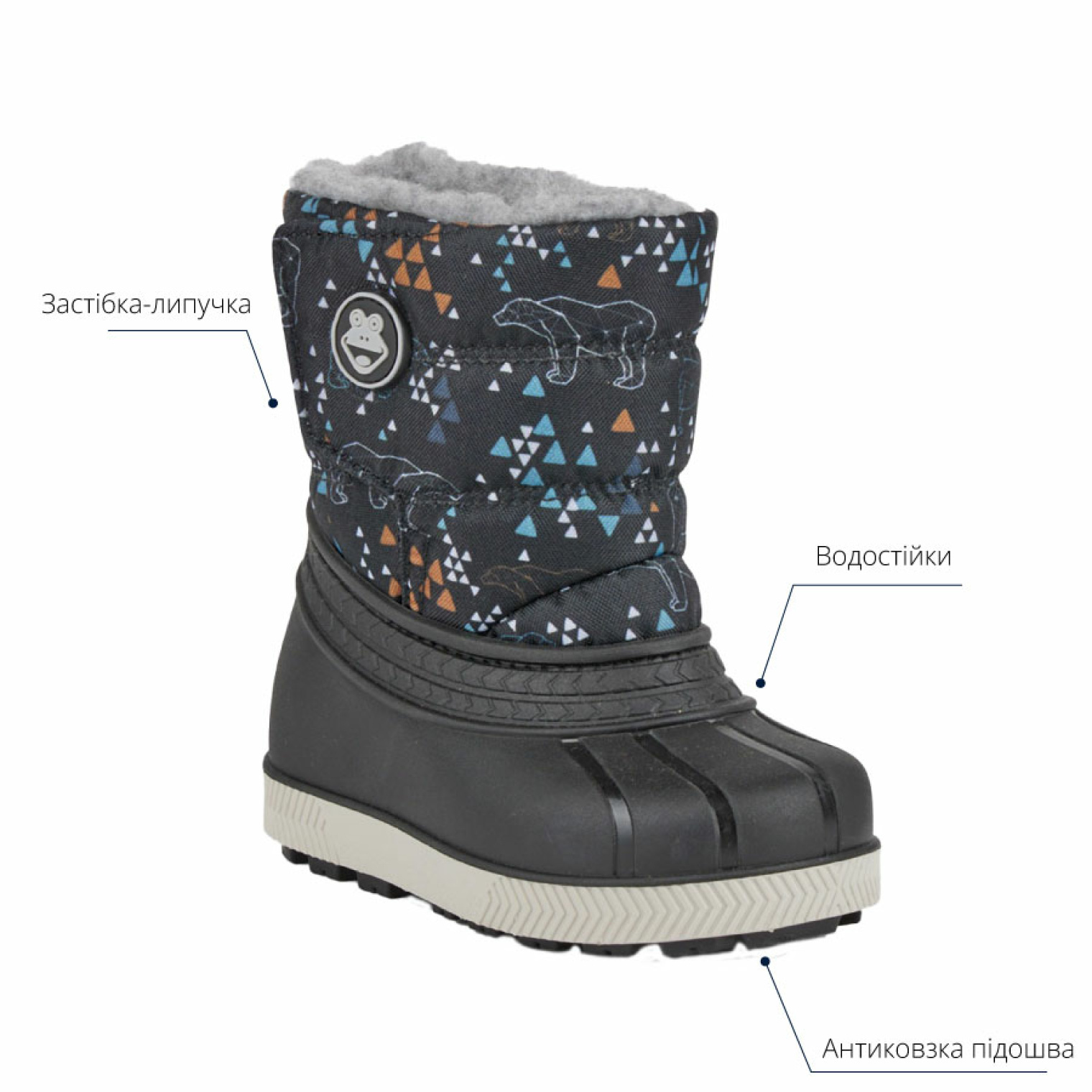 Дитячі чоботи сноубутси COQUI MIKI (5042 чорний)