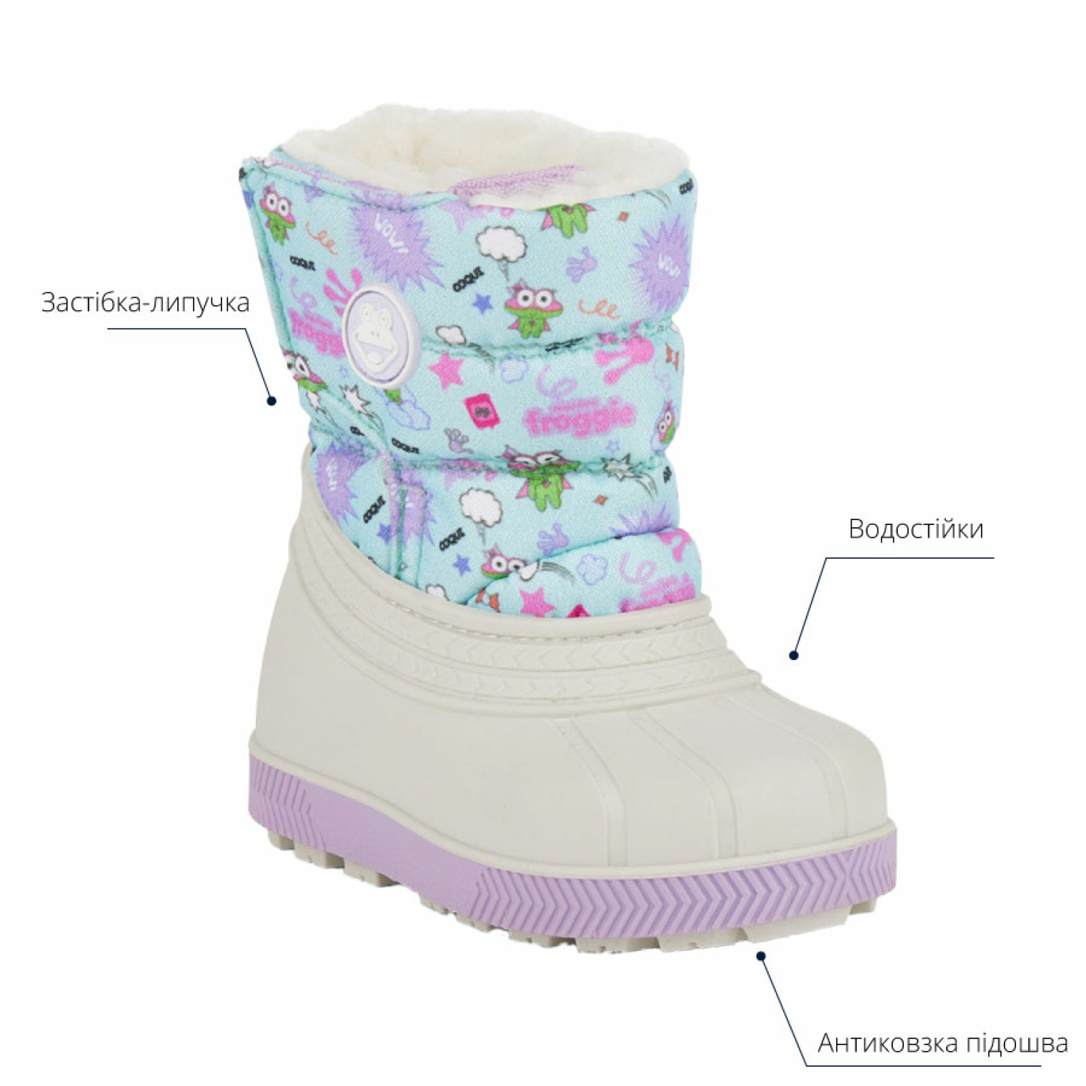 Дитячі чоботи сноубутси COQUI MIKI (5042 м'ятний )