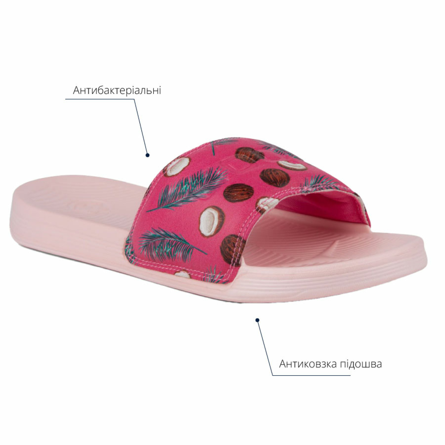 Шльопанці жіночі COQUI SANA 6343 (малиновий)