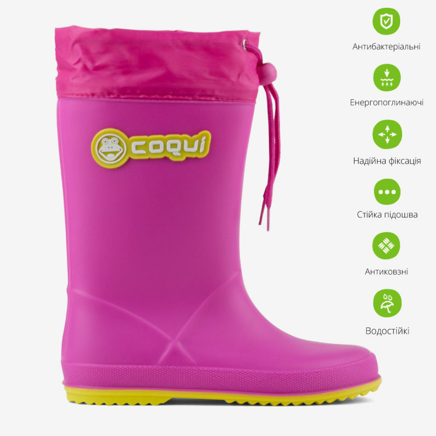 <span data-mce-style="color: rgb(0, 0, 0);" style="color: rgb(0, 0, 0);">Особливості чобіт&nbsp;COQUI RAINY</span>