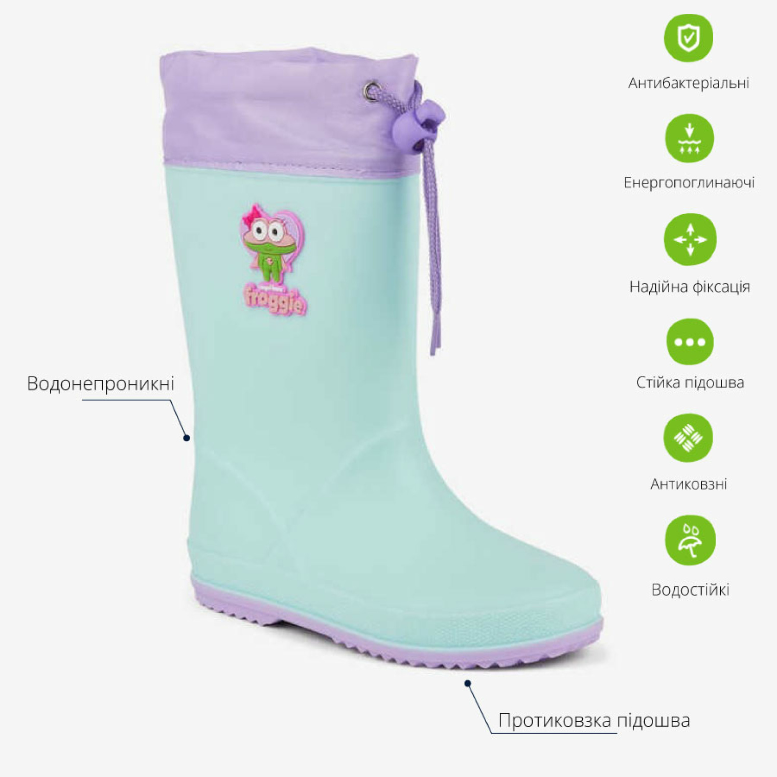 <span data-mce-style="color: rgb(0, 0, 0);" style="color: rgb(0, 0, 0);">Особливості чобіт COQUI RAINY</span>