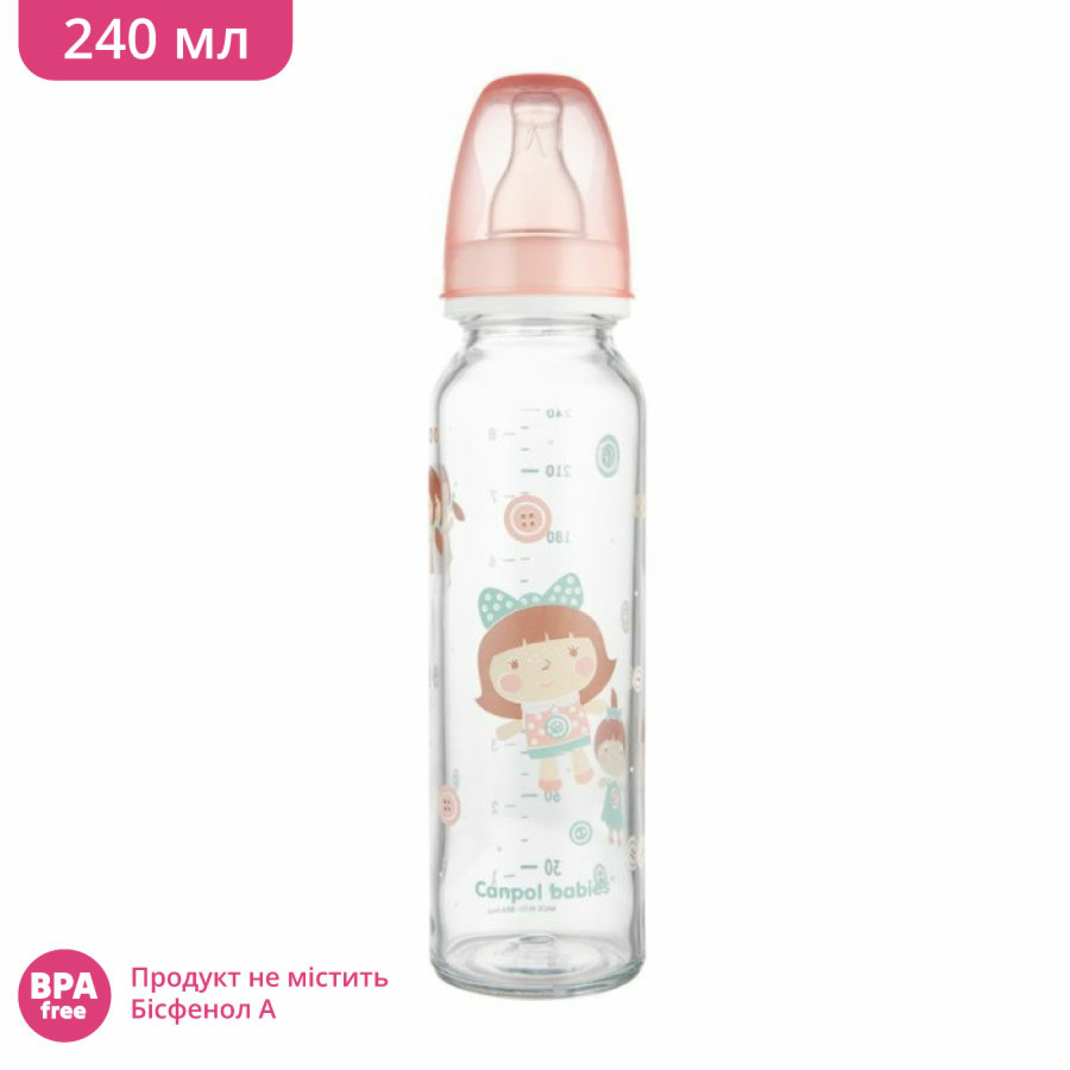 <span data-mce-style="color: rgb(0, 0, 0);" style="color: rgb(0, 0, 0);">Пляшка скляна з малюнком Canpol babies (240 мл)</span>