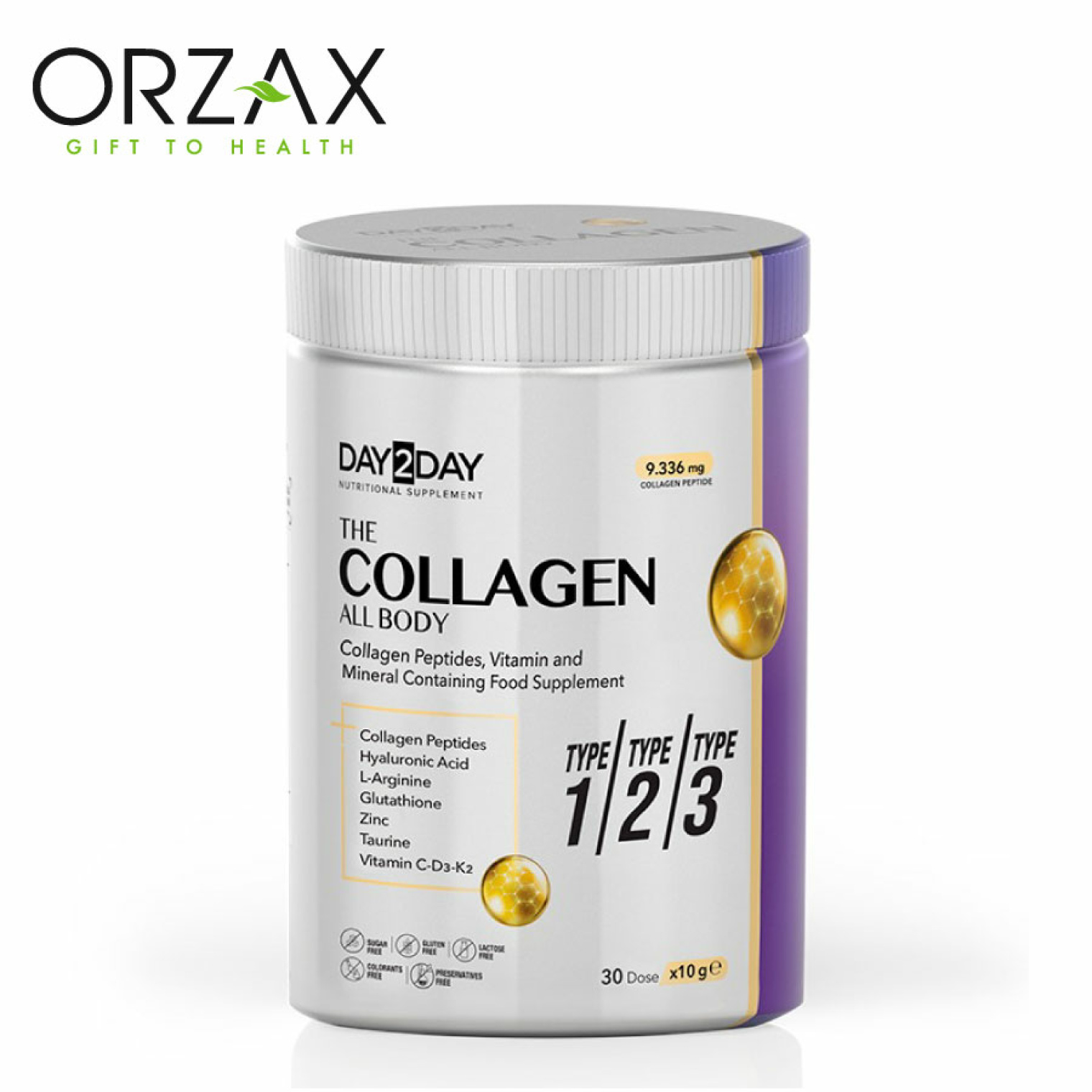 Диєтична добавка ORZAX Day2Day Колаген для всього тіла (30 порцій)