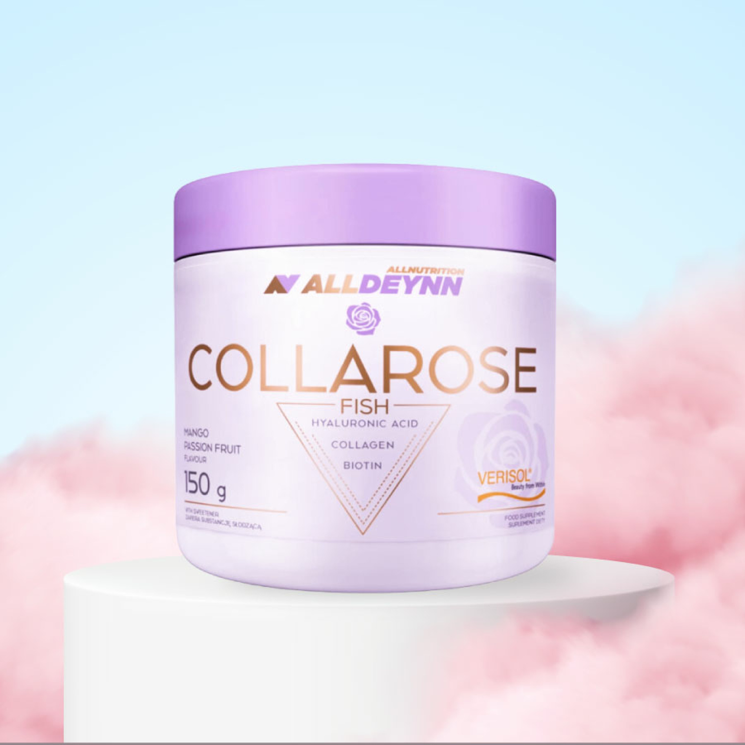 <span style="color: rgb(132, 63, 161);" data-mce-style="color: rgb(132, 63, 161);">Пищевая добавка Alldeynn Collarose Fish — 150 г (апельсин)</span>