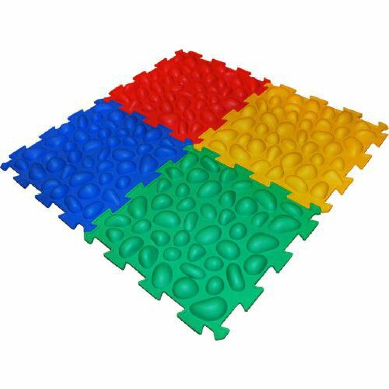 Массажный коврик Ортек Пазлы 4 элемента с эффектом морской гальки