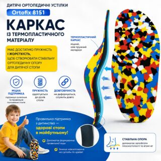 Дитячі ортопедичні устілки Ortofix (Ортофікс) 8151