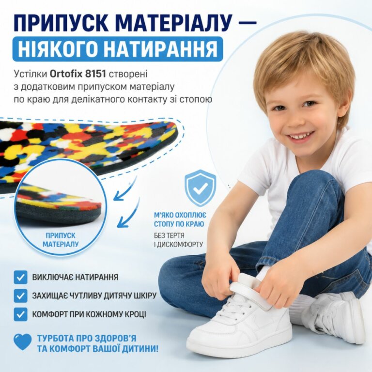Дитячі ортопедичні устілки Ortofix (Ортофікс) 8151