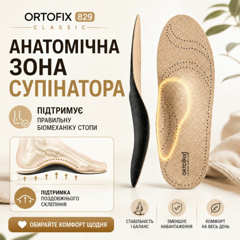 Ортопедические стельки Ortofix (Ортофикс) 829 Classic для повседневной обуви