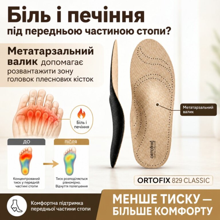 Ортопедические стельки Ortofix (Ортофикс) 829 Classic для повседневной обуви