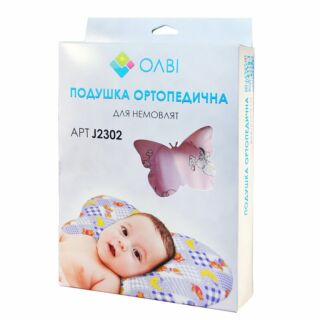 Ортопедическая подушка для новорожденных Ортекс "Бабочка" J2302 box