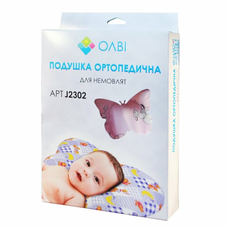 Ортопедическая подушка для новорожденных Ортекс "Бабочка" J2302 box