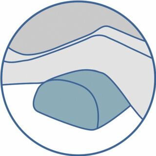 Подушка ортопедична Ортекс з ефектом пам'яті напіввалик J2510