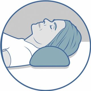 Подушка ортопедична Ортекс з ефектом пам'яті напіввалик J2510