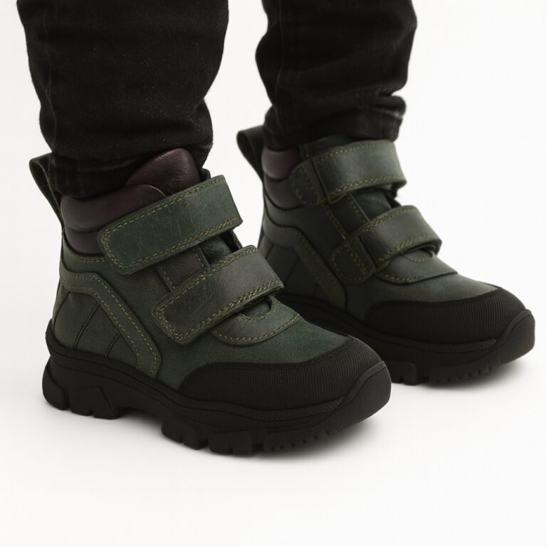 Дитячі Анатомічні черевики Ortomedica 364-07 профілактичні зелені