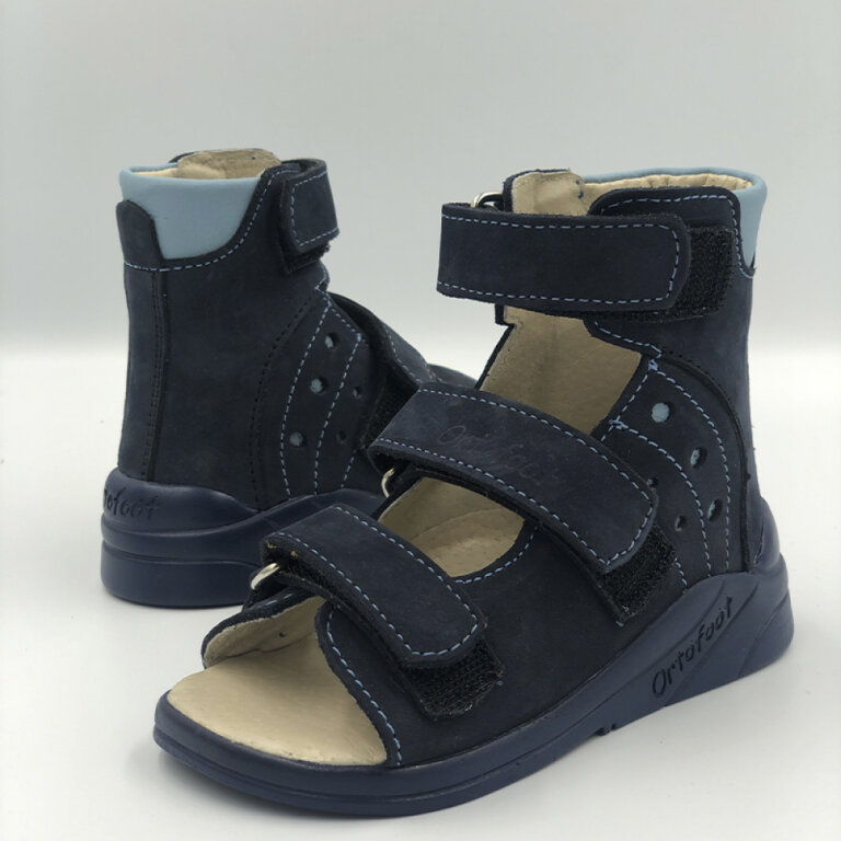 Лікувальні ортопедичні босоніжки Ortofoot 121 Active L синій нубук