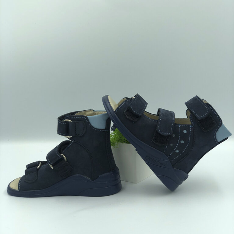 Лікувальні ортопедичні босоніжки Ortofoot 121 Active L синій нубук