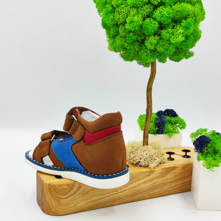 Дичячі Анатомічні босоніжки Ortomedica 132-01 руді