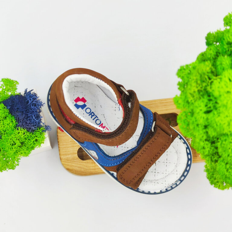 Дичячі Анатомічні босоніжки Ortomedica 132-01 руді