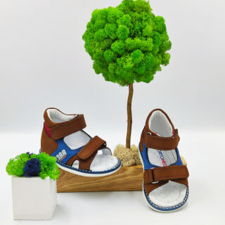 Дичячі Анатомічні босоніжки Ortomedica 132-01 руді