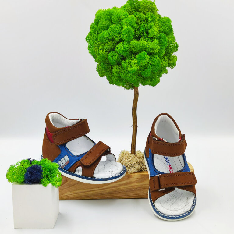 Дичячі Анатомічні босоніжки Ortomedica 132-01 руді