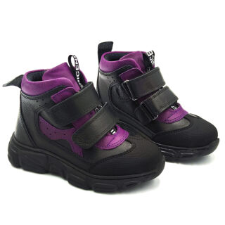 Дитячі Анатомічні черевики Ortomedica 359-02 профілактичні чорно-фіолетові