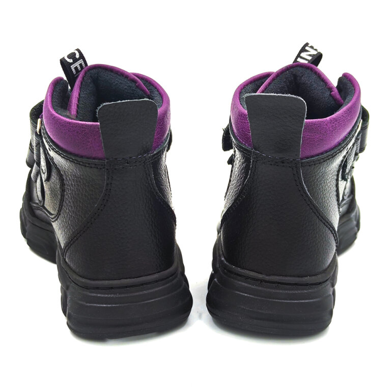 Дитячі Анатомічні черевики Ortomedica 359-02 профілактичні чорно-фіолетові