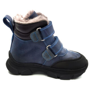 Дитячі Анатомічні черевики з хутром Ortomedica 364-05 профілактичні сині