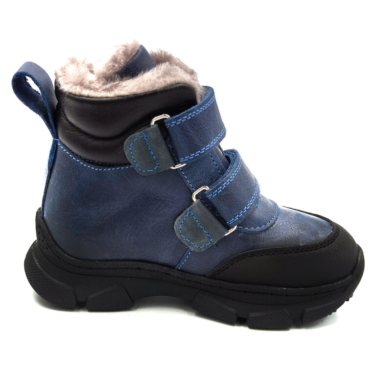 Дитячі Анатомічні черевики з хутром Ortomedica 364-05 профілактичні сині