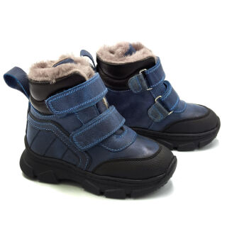 Дитячі Анатомічні черевики з хутром Ortomedica 364-05 профілактичні сині