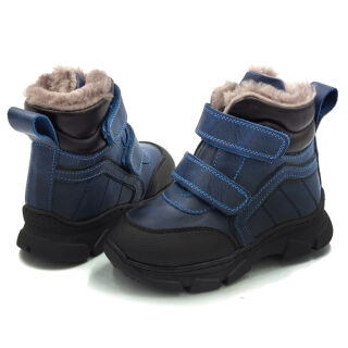 Дитячі Анатомічні черевики з хутром Ortomedica 364-05 профілактичні сині