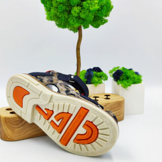 Дитячі Анатомічні босоніжки Ortomedica 220-02 срібло-синій