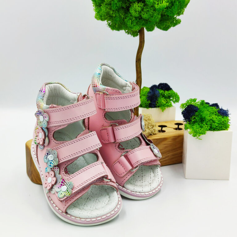 Босоножки Анатомические детские Ortomedica 230-01 анатомические, розовые