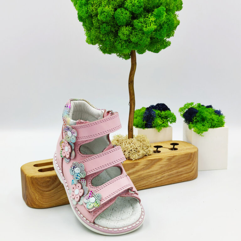 Босоножки Анатомические детские Ortomedica 230-01 анатомические, розовые