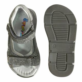 Дитячі Анатомічні босоніжки, сріблясті (Оспінарджі) 151-03