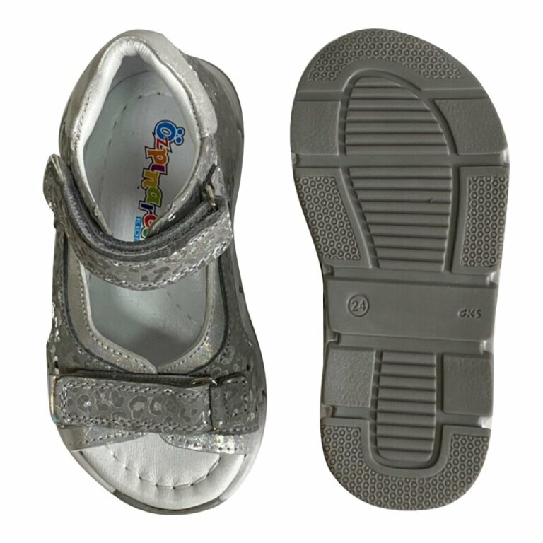 Дитячі Анатомічні босоніжки, сріблясті (Оспінарджі) 151-03