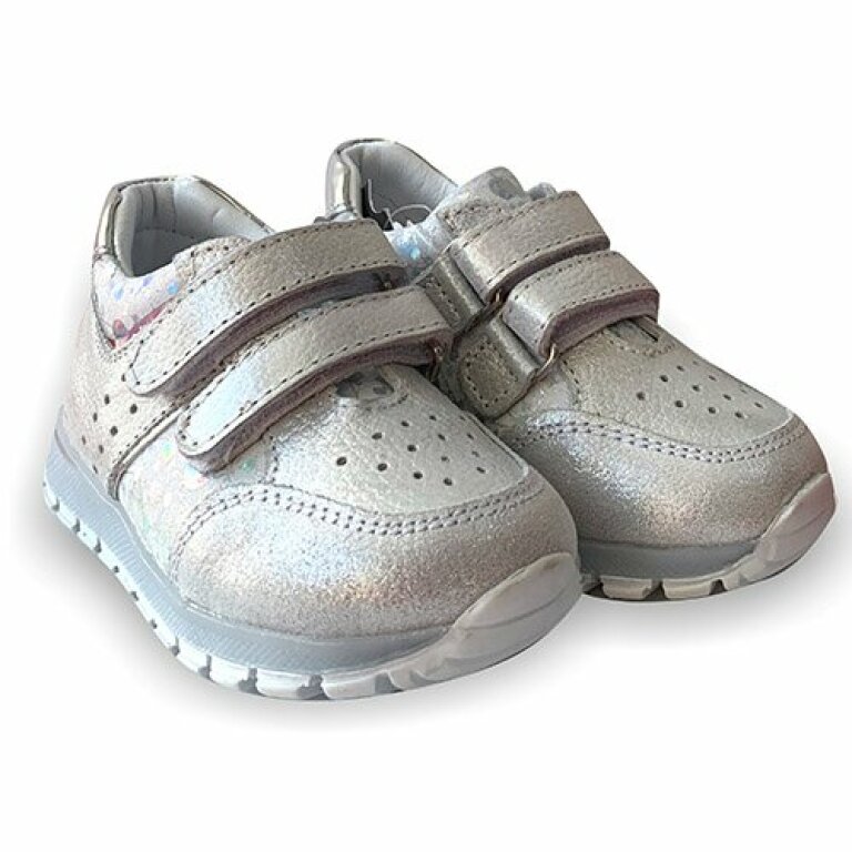Детские Анатомические кроссовки демисезон, серебристые Ozpinarci (Оспинарджи) 108-04