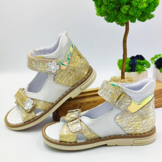 Босоножки Анатомические детские Ortomedica 226-01 анатомические, серебро