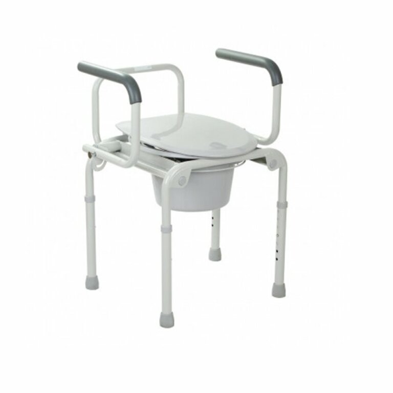 Стул-туалет OSD-2108D с откидными подлокотниками, стальной, макс.нагрузка до 136 кг, ширина сиденья 47 см, не складывается
