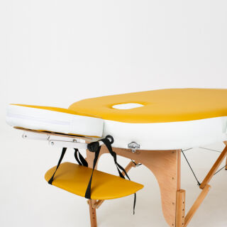 Массажный стол RelaxLine Sahara желтый/белый, переносной