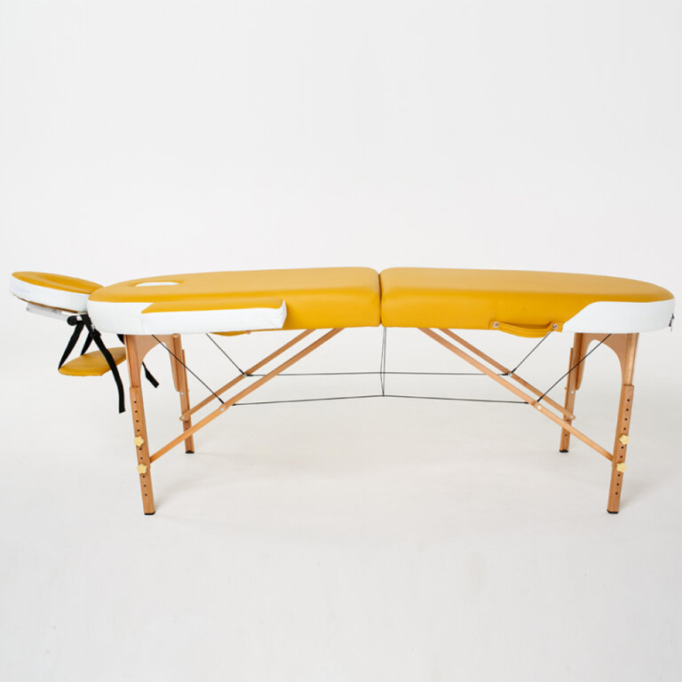 Массажный стол RelaxLine Sahara желтый/белый, переносной