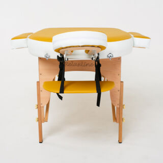 Массажный стол RelaxLine Sahara желтый/белый, переносной